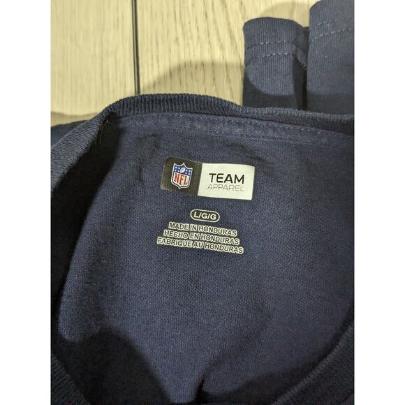 Denver Broncos Logo NFL TEAM APPAREL Mens T-shirt L Large Shirt Blue - Picture 3 of 6